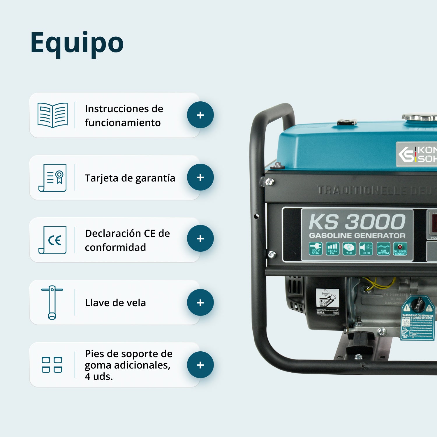 Generador de gasolina "Könner & Söhnen" KS 3000