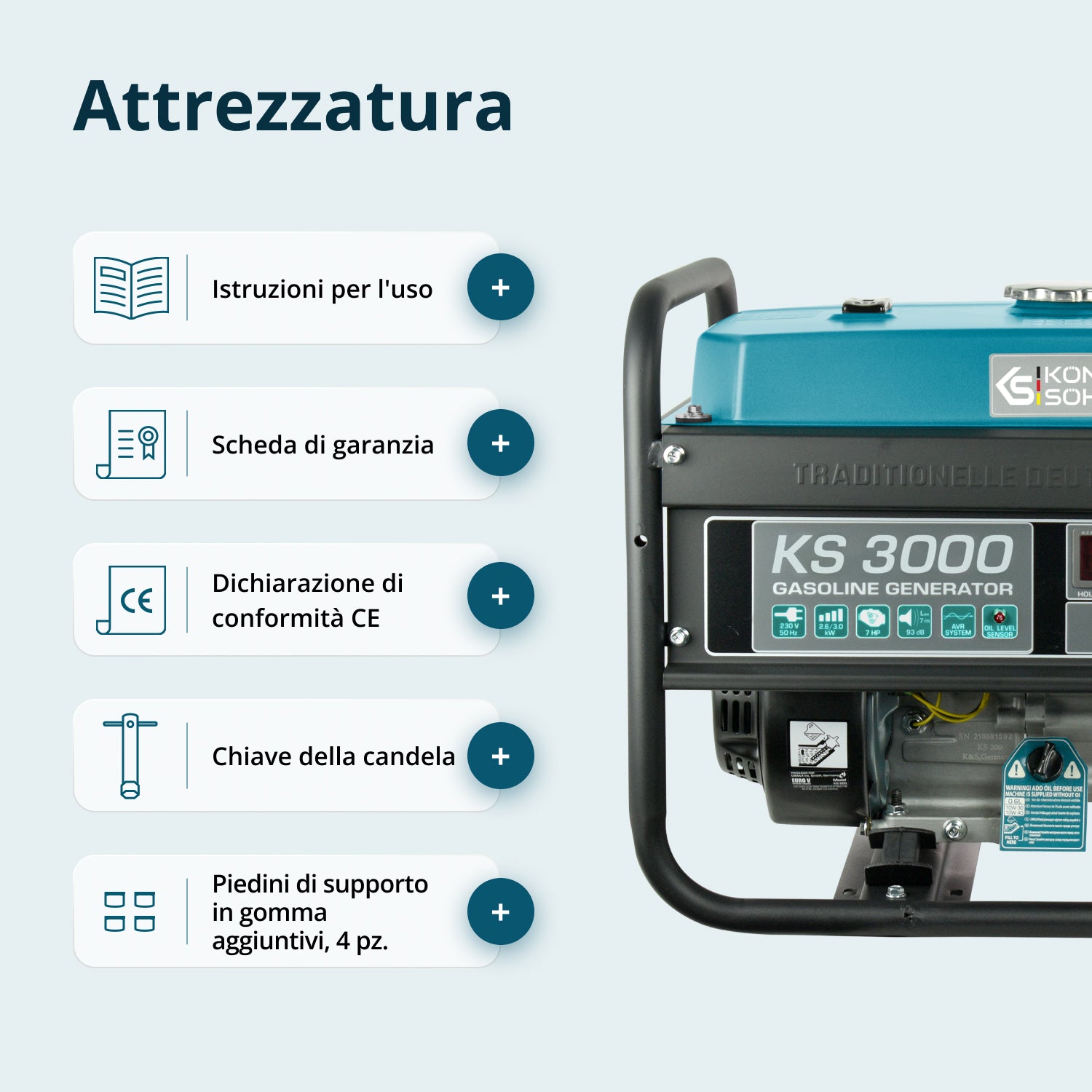 Generatore a benzina "Könner & Söhnen" KS 3000