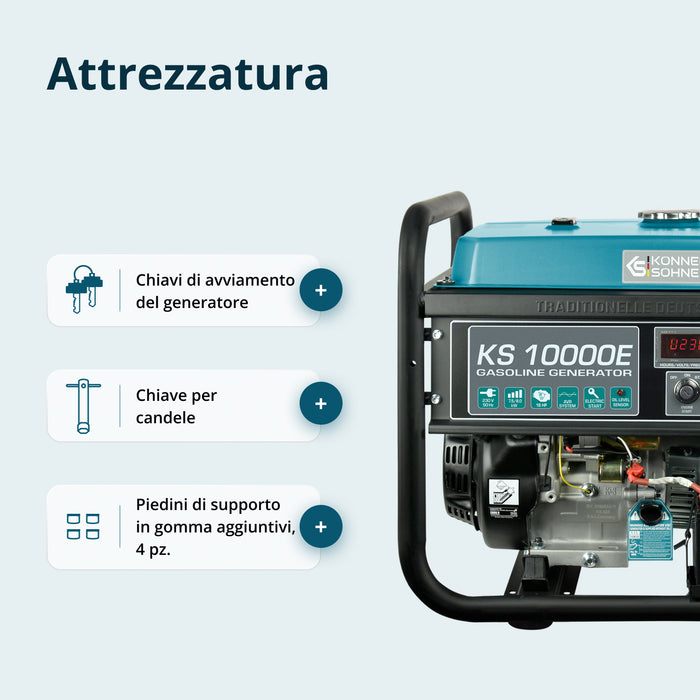 Generatore a benzina "Könner & Söhnen" KS 10000E