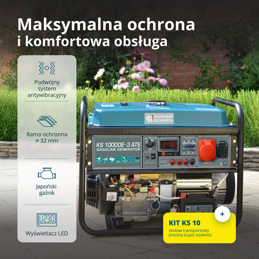 Generator benzynowy „Könner & Söhnen” KS 10000E-3 ATS
