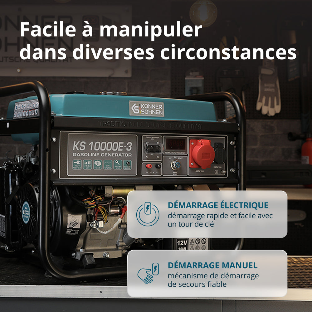 Groupe électrogène à essence "Könner & Söhnen" KS 10000E-3
