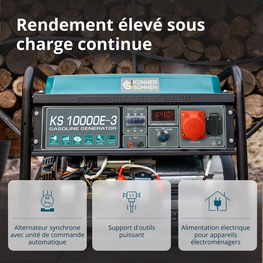 Groupe électrogène à essence "Könner & Söhnen" KS 10000E-3