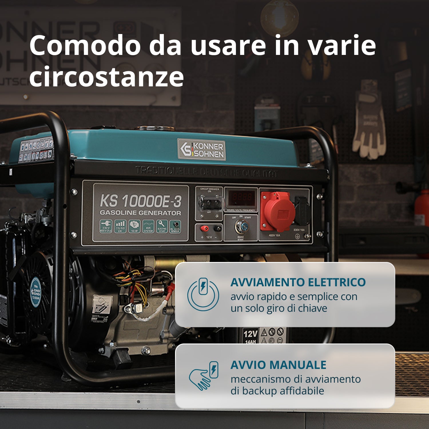 Generatore a benzina "Könner & Söhnen" KS 10000E-3