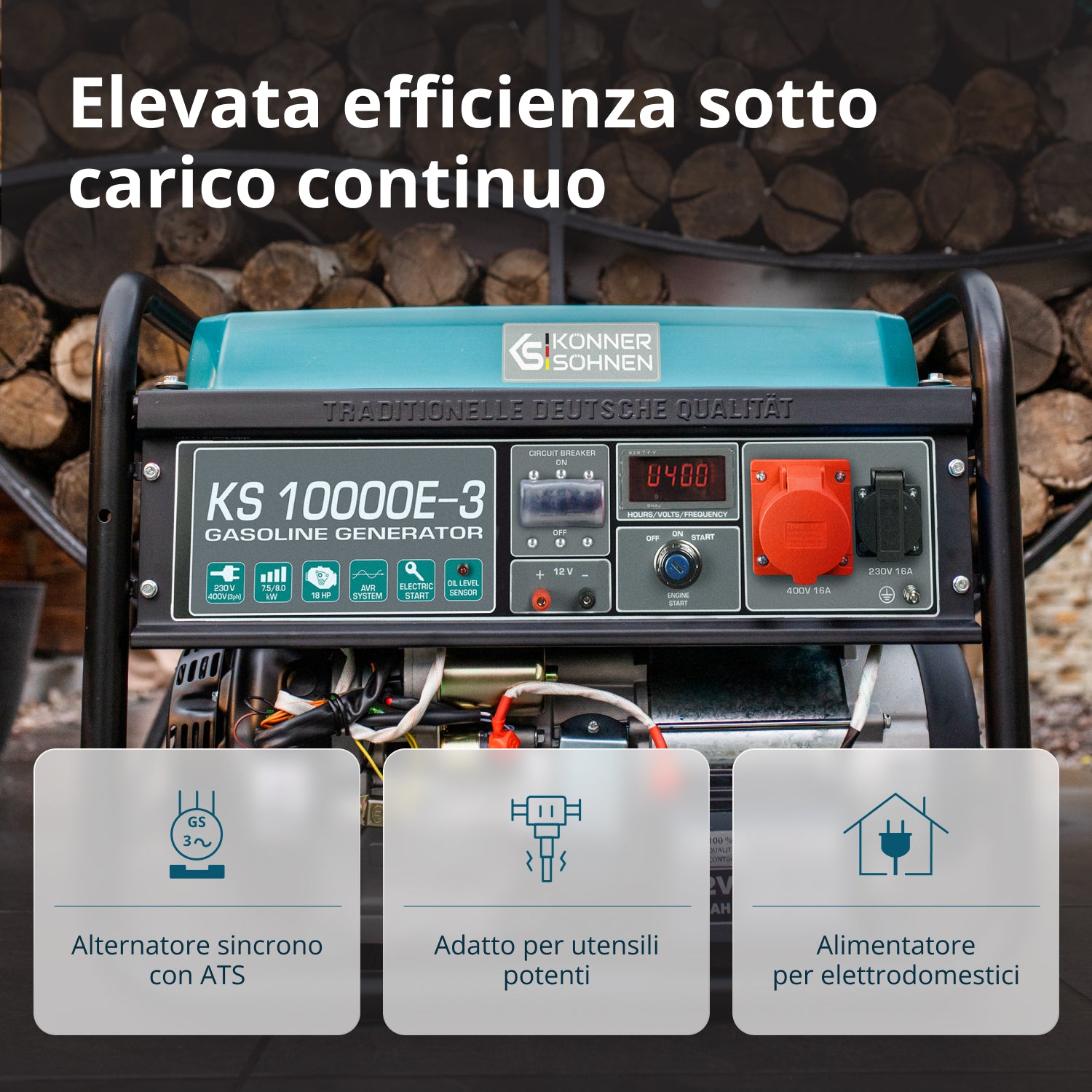 Generatore a benzina "Könner & Söhnen" KS 10000E-3