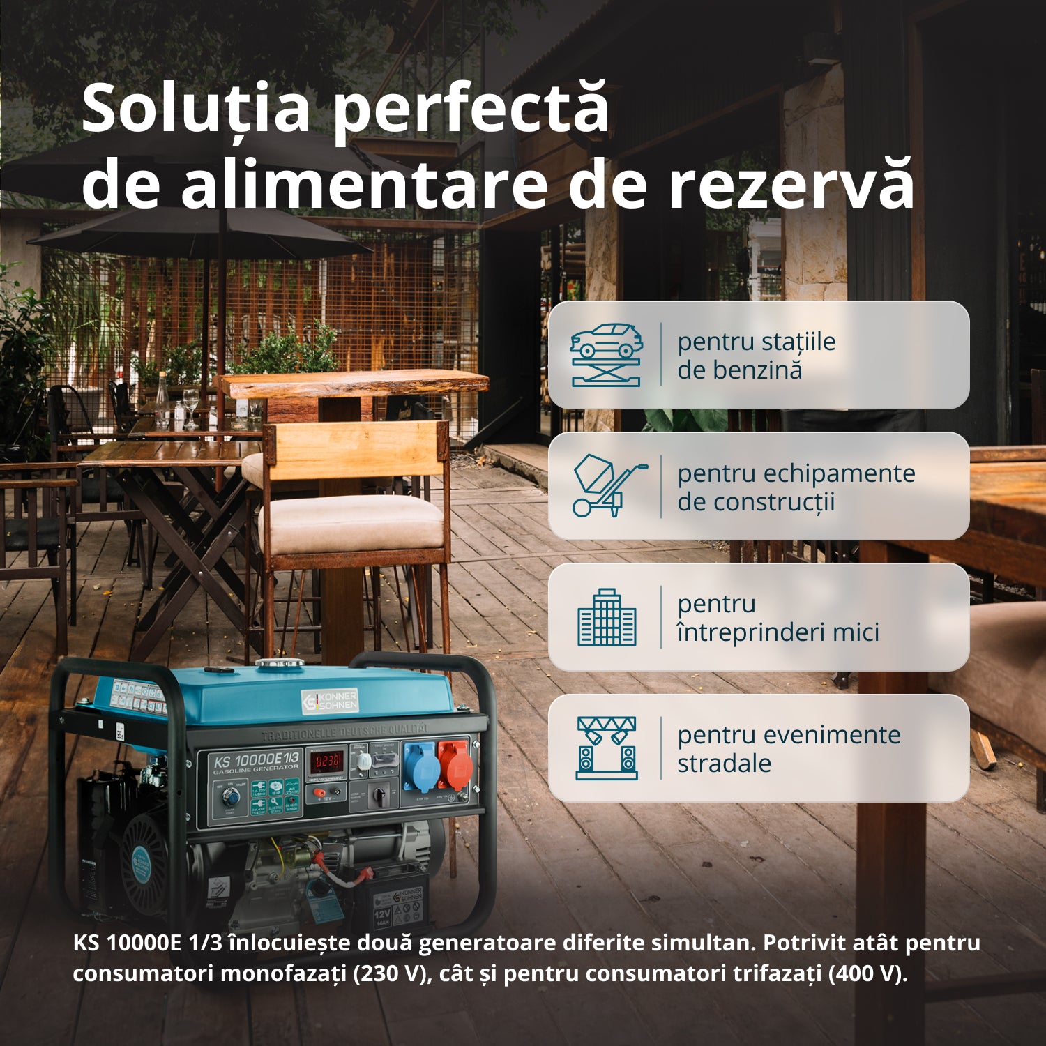 Generator pe benzină „Könner & Söhnen” KS 10000E 1/3