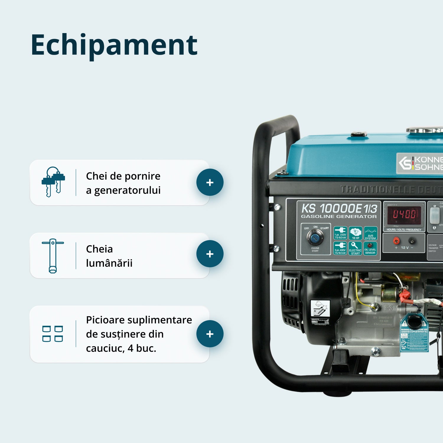 Generator pe benzină „Könner & Söhnen” KS 10000E 1/3