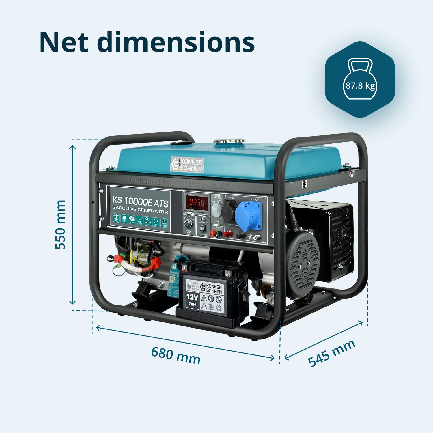 Benzinski generator „Könner & Söhnen“ KS 10000E ATS