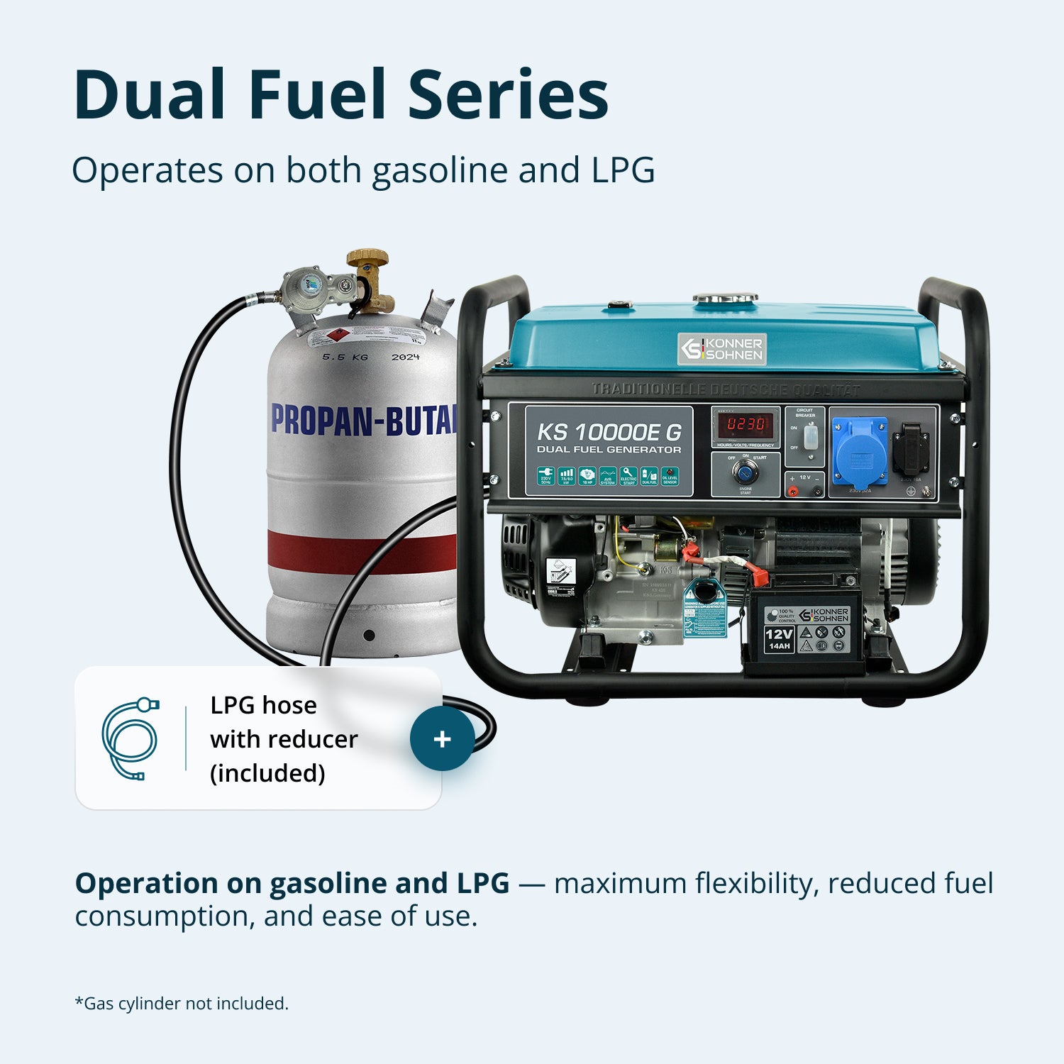 Generátor LPG/benzín "Könner & Söhnen" KS 10000E G