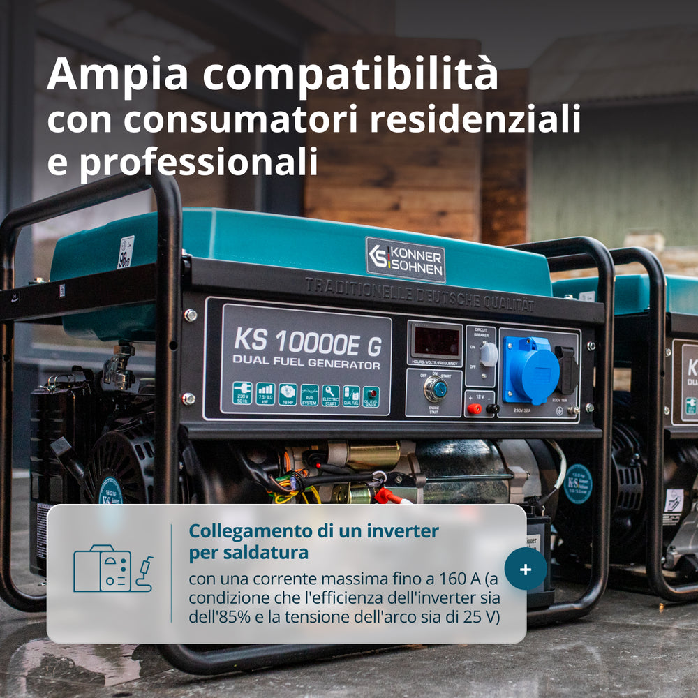 Generatore a GPL/Benzina Könner & Söhnen KS 10000E G