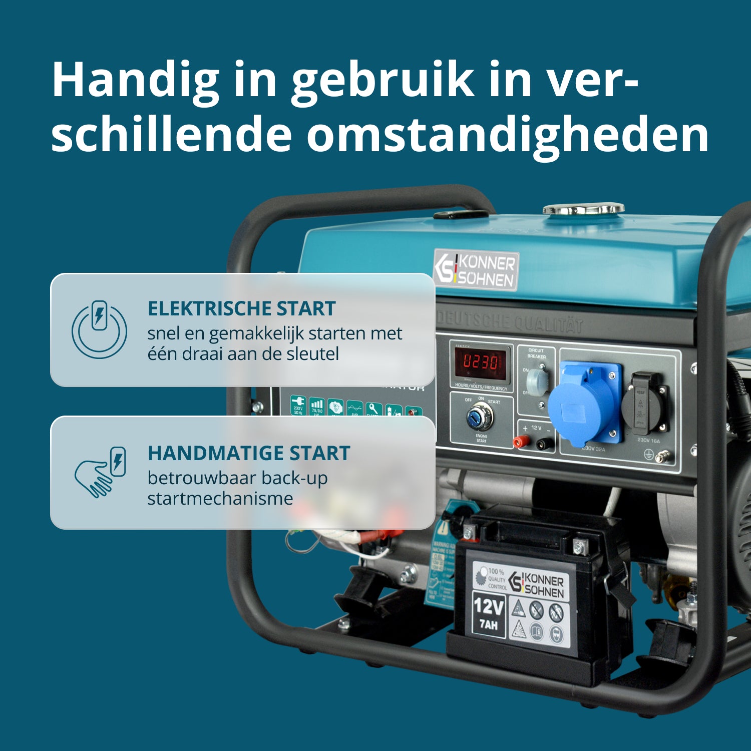 LPG/Benzine Generator "Könner & Söhnen" KS 10000E G