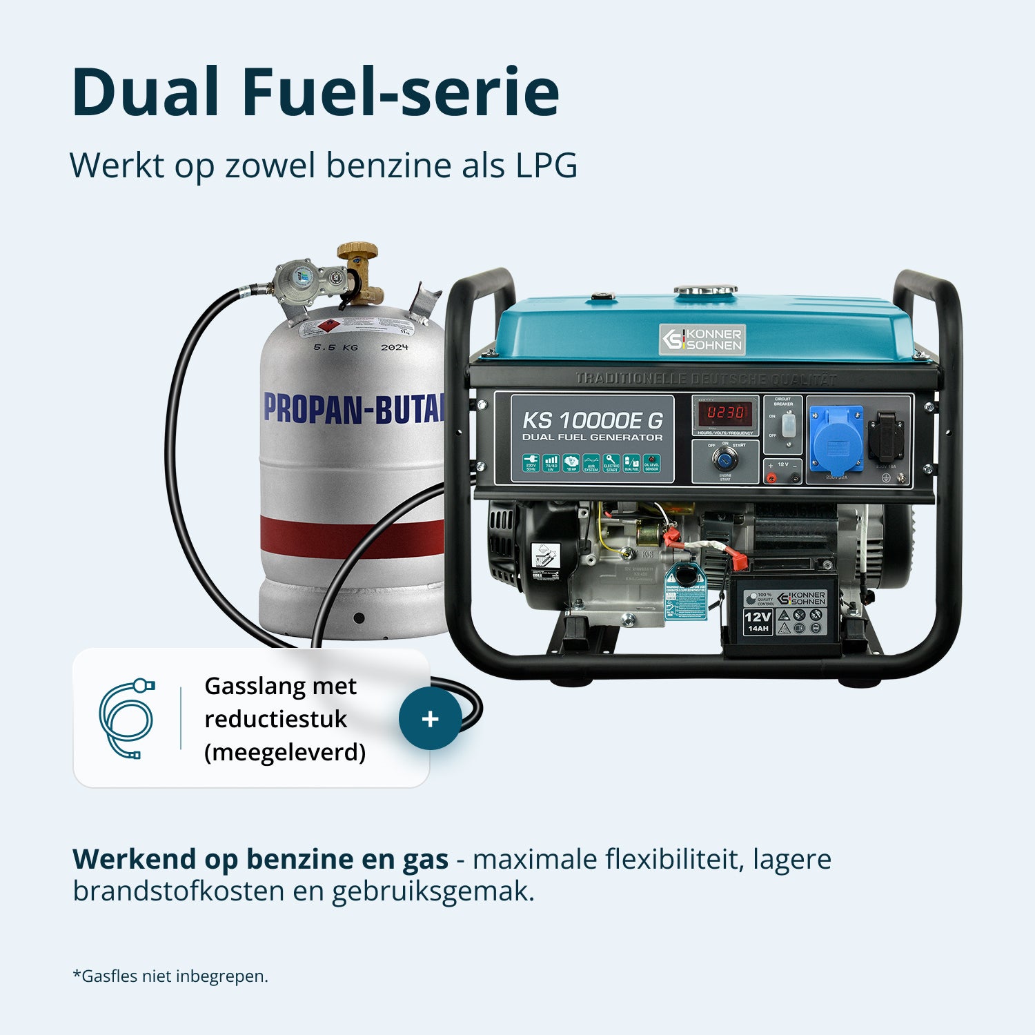 LPG/Benzine Generator "Könner & Söhnen" KS 10000E G
