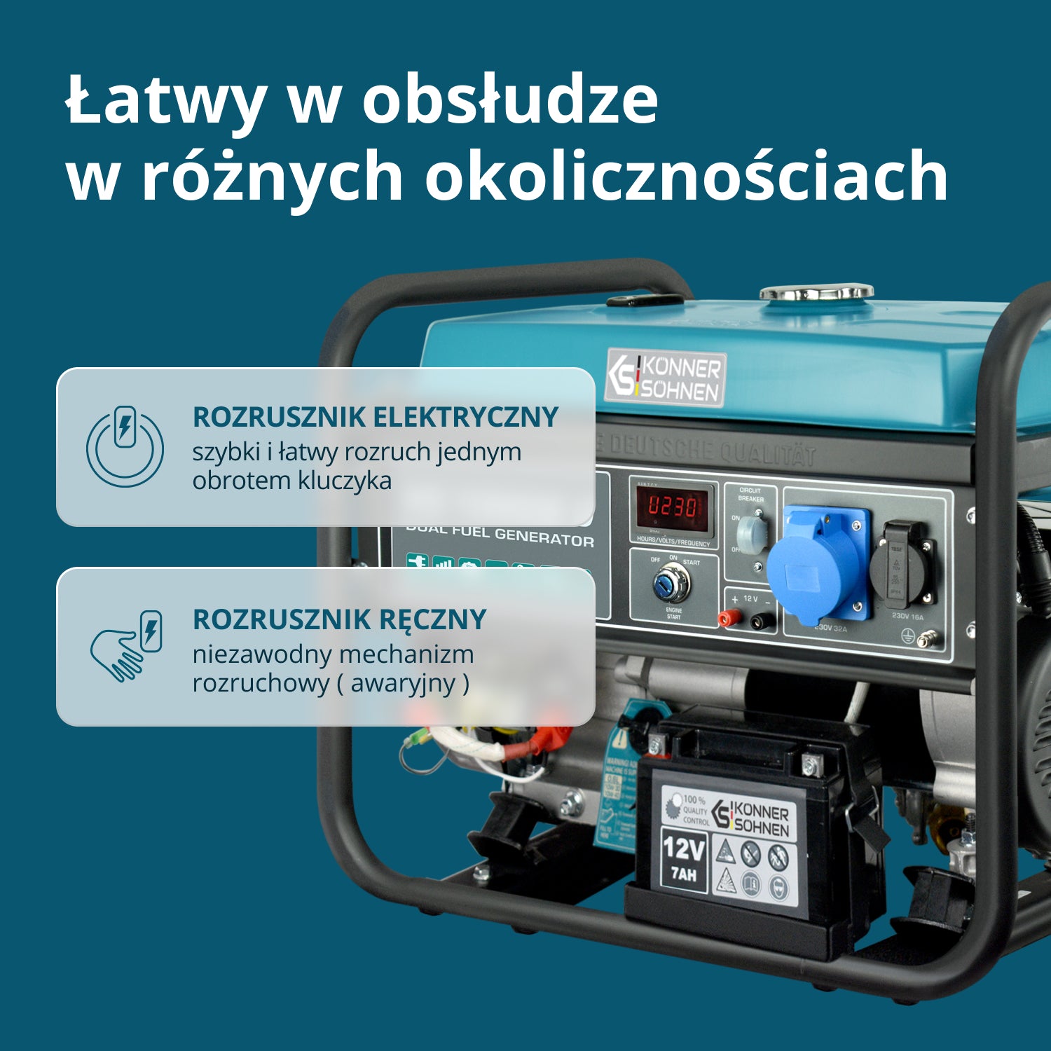 Generator LPG/Benzyna „Könner & Söhnen” KS 10000E G