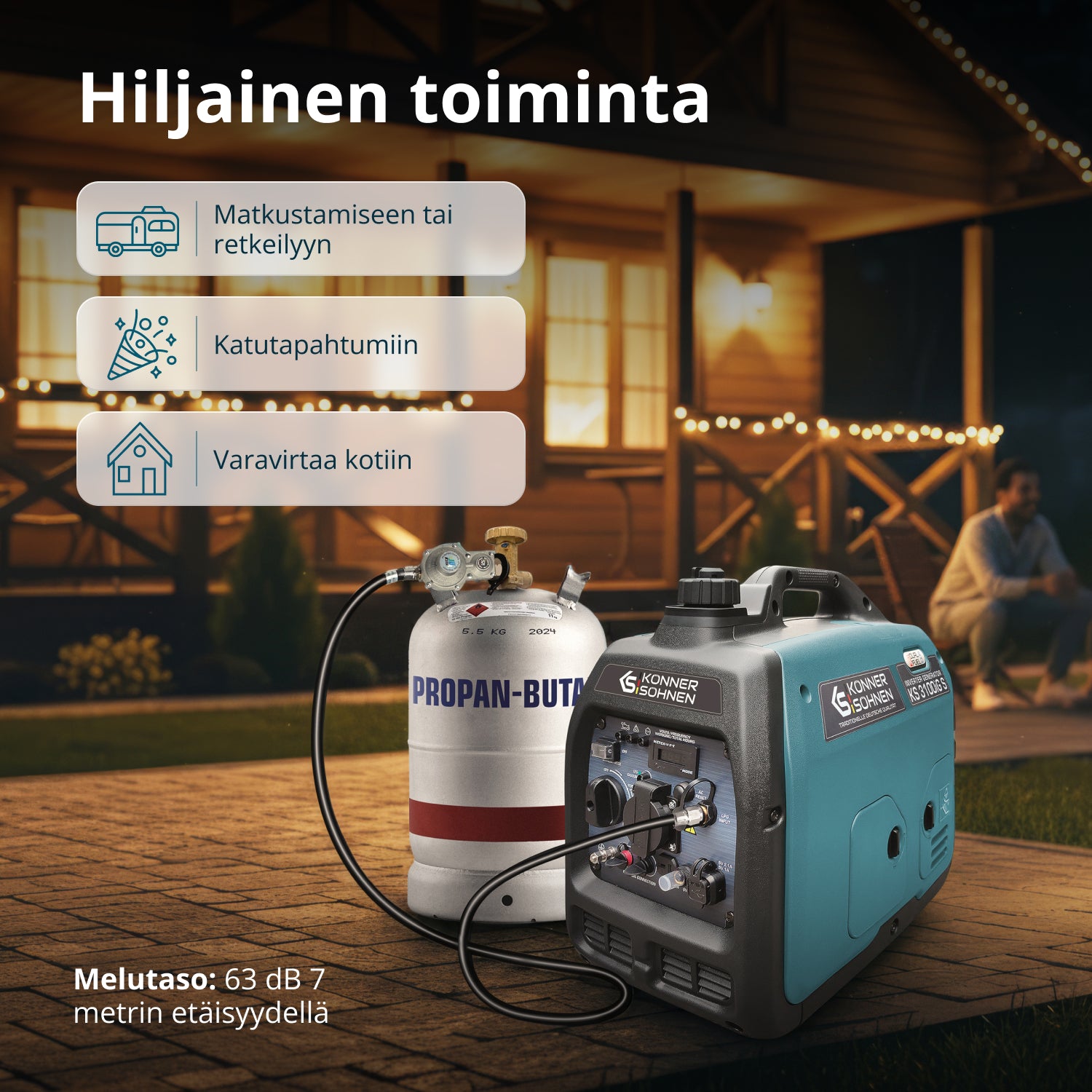 Invertorový generátor na LPG/benzín KS 3100iG S
