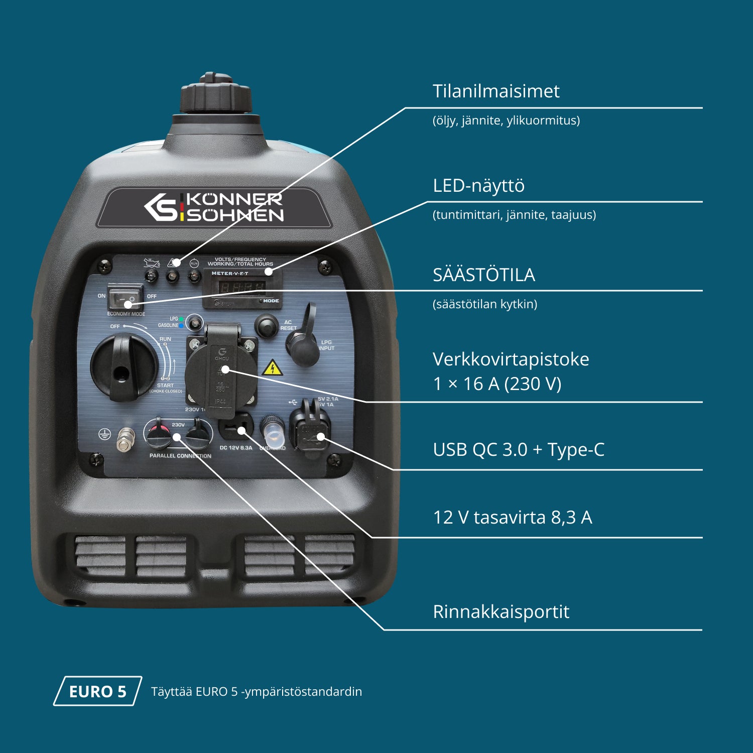 Invertorový generátor na LPG/benzín KS 3100iG S
