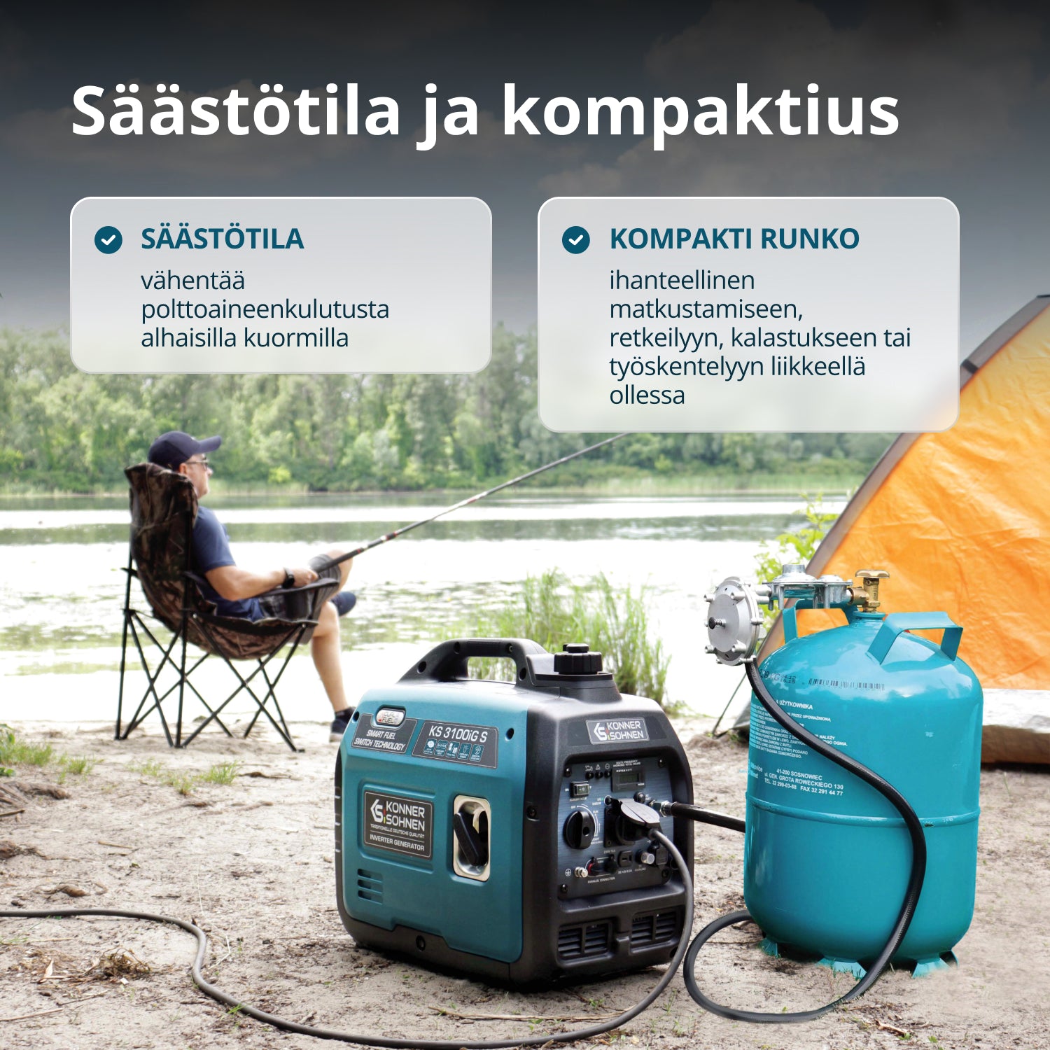 Invertorový generátor na LPG/benzín KS 3100iG S