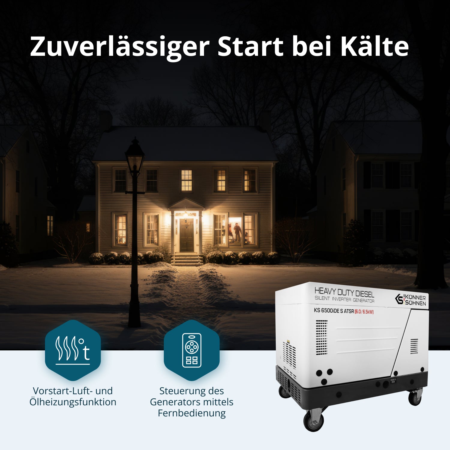 Diesel-Inverter-Generator im Schallschutzgehäuse KS 6500iDE S ATSR (B-Ware Sehr gut)