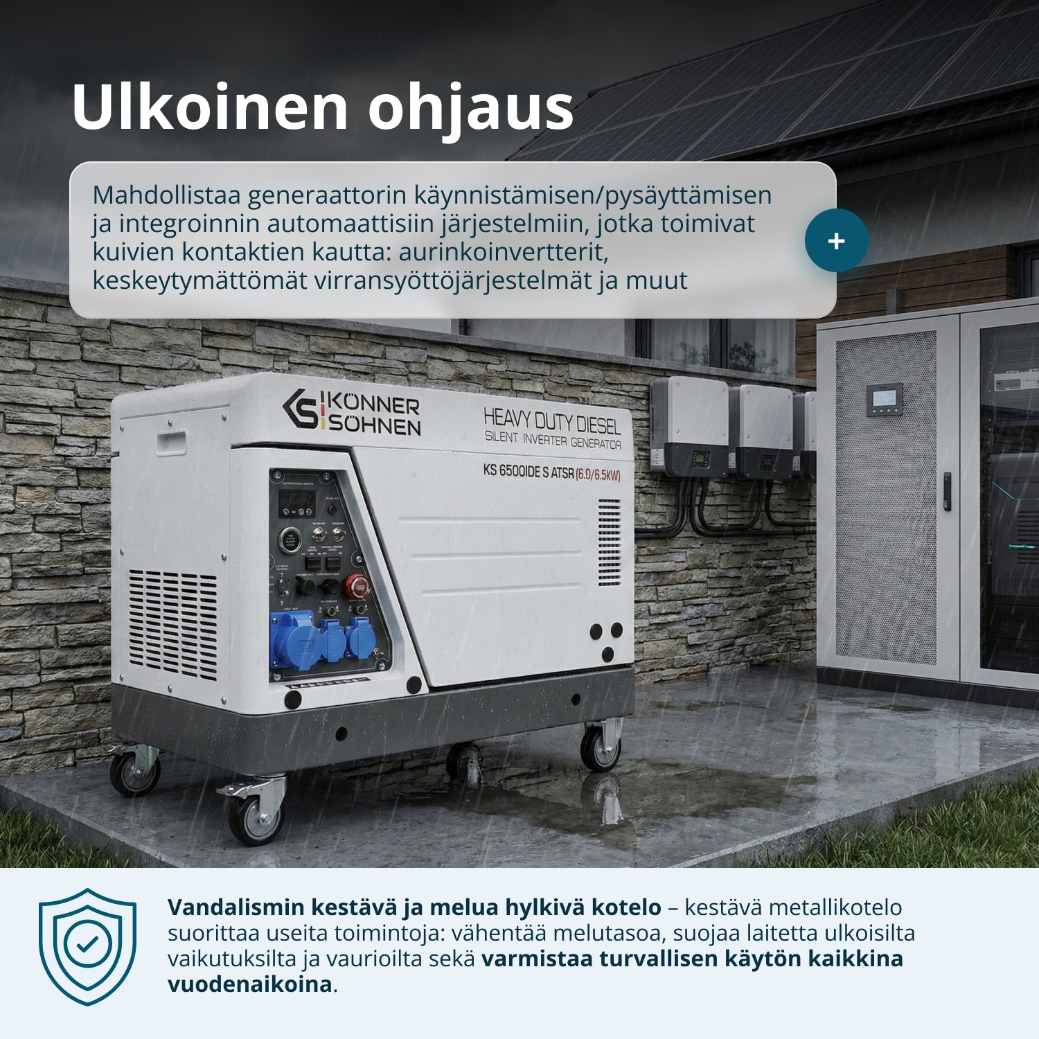 Дизел инвертер генератор у звучно изолованом кућишту KS 6500iDE S ATSR