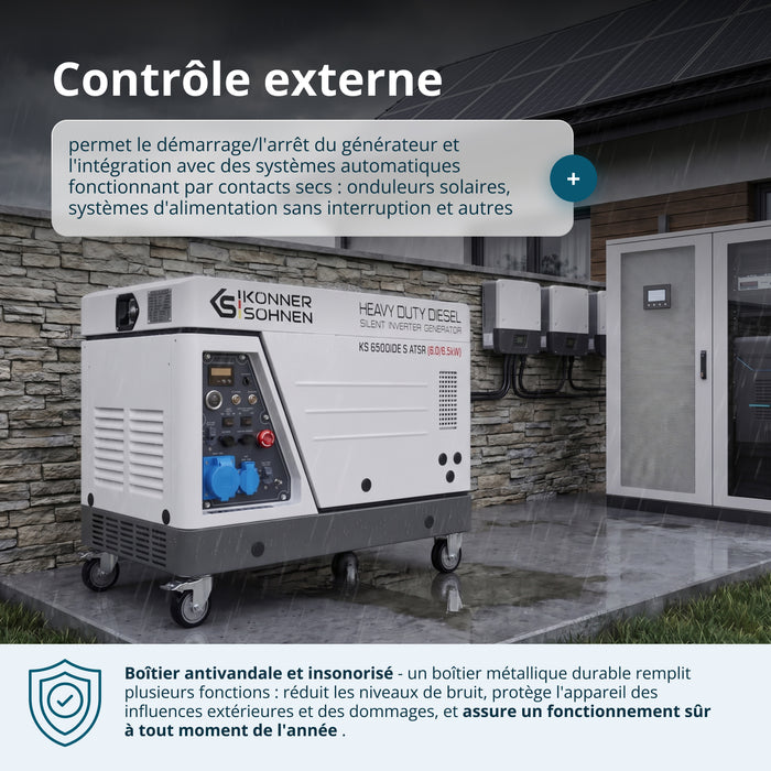 Groupe électrogène diesel inverter dans un caisson insonorisé KS 6500iDE S ATSR