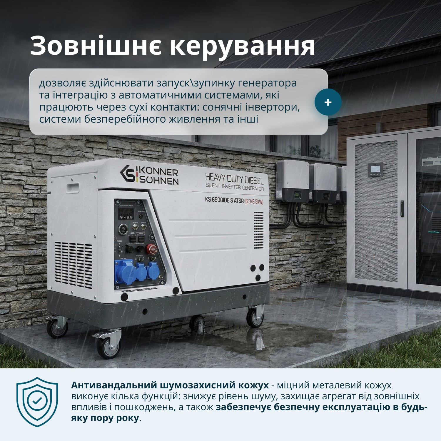 Дизельний інверторний генератор  у шумозахисному кожусі KS 6500iDE S ATSR (Відновлений товар – Гарний стан)
