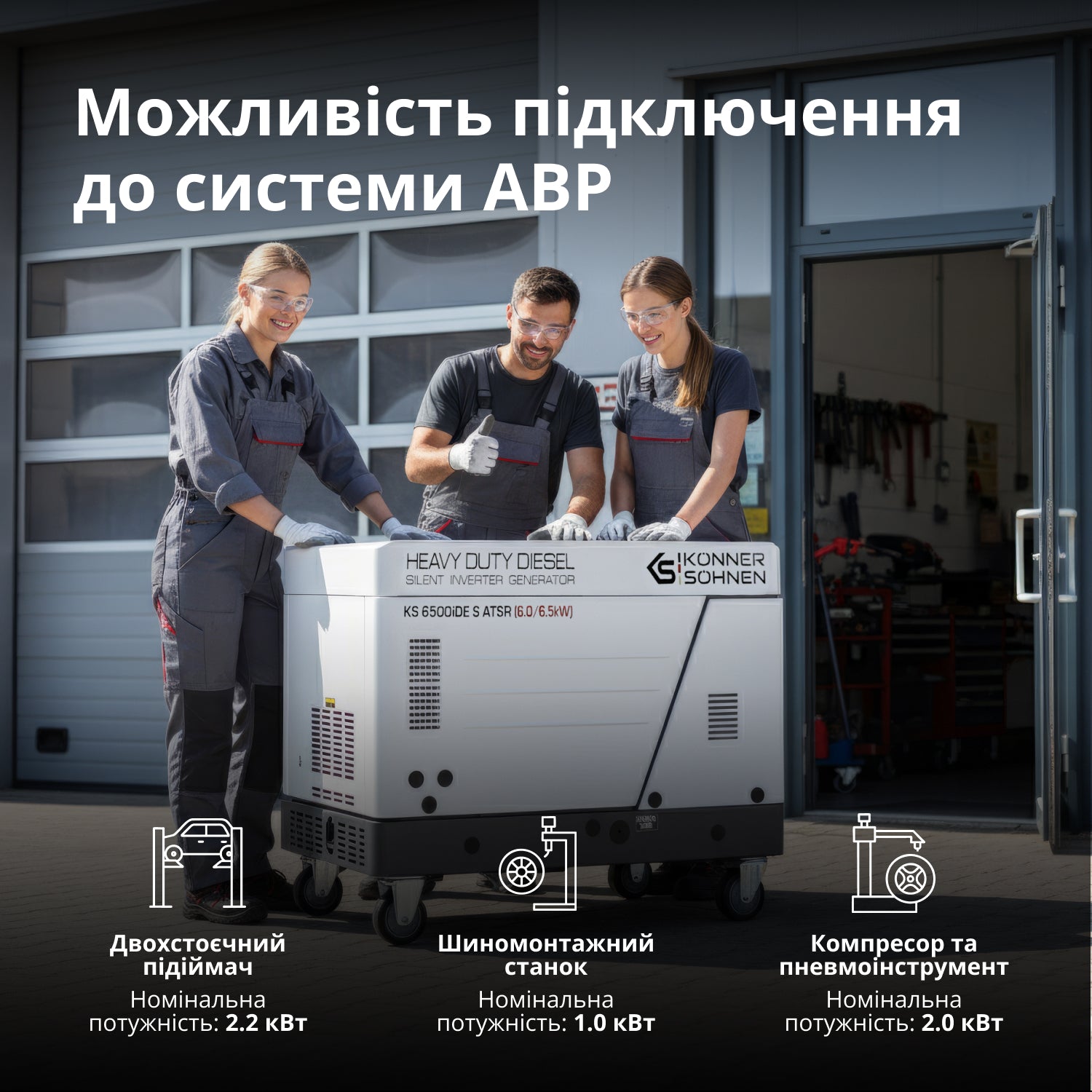 Дизельний інверторний генератор  у шумозахисному кожусі KS 6500iDE S ATSR (Відновлений товар – Гарний стан)