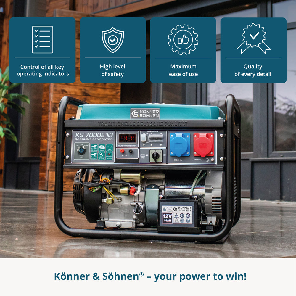 Benzin generátor „Könner & Söhnen” KS 7000E 1/3