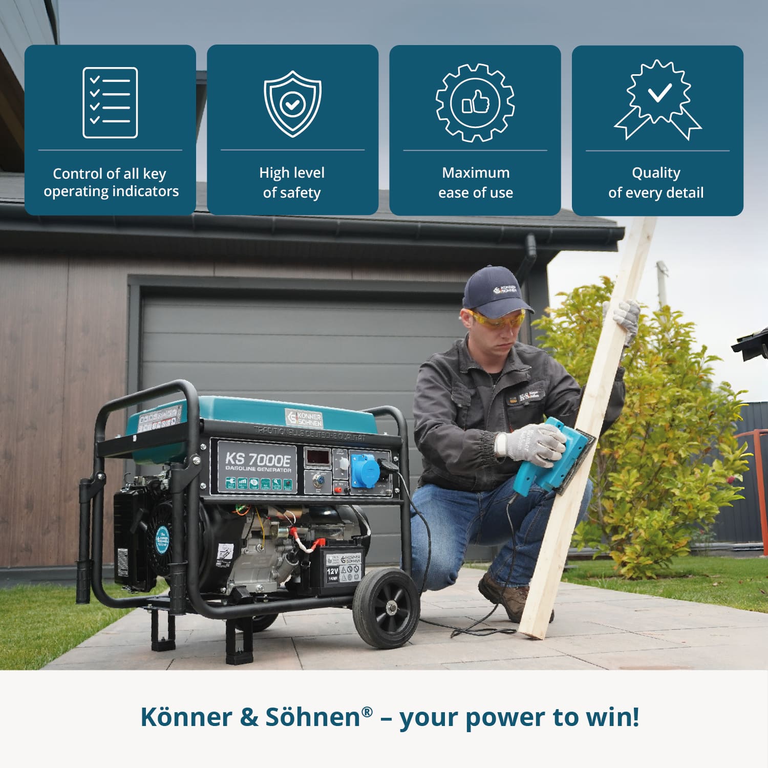 Bensiinikäyttöinen generaattori 'Könner & Söhnen' KS 7000E