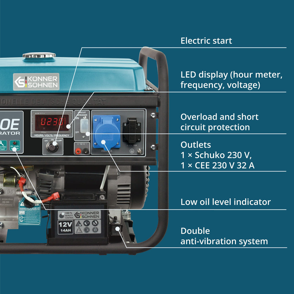 Generator pe benzină „Könner & Söhnen” KS 7000E