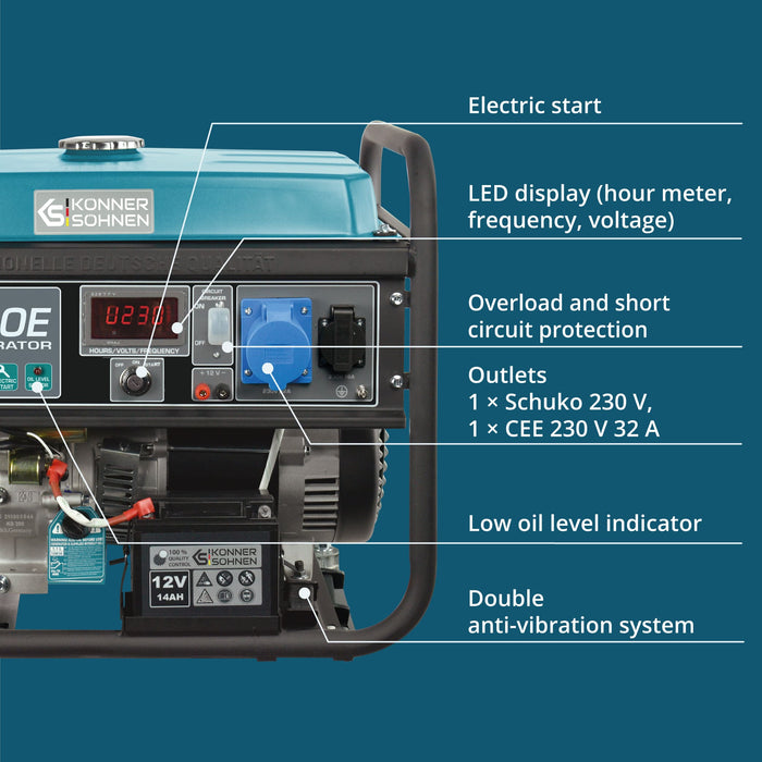 Generator pe benzină „Könner & Söhnen” KS 7000E