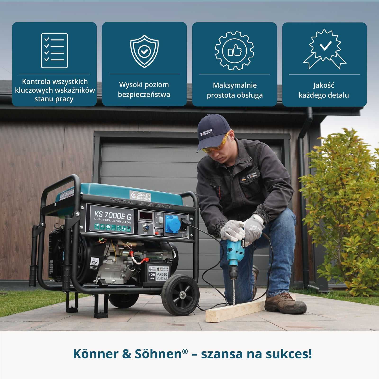 Generator LPG/Benzyna „Könner & Söhnen” KS 7000E G