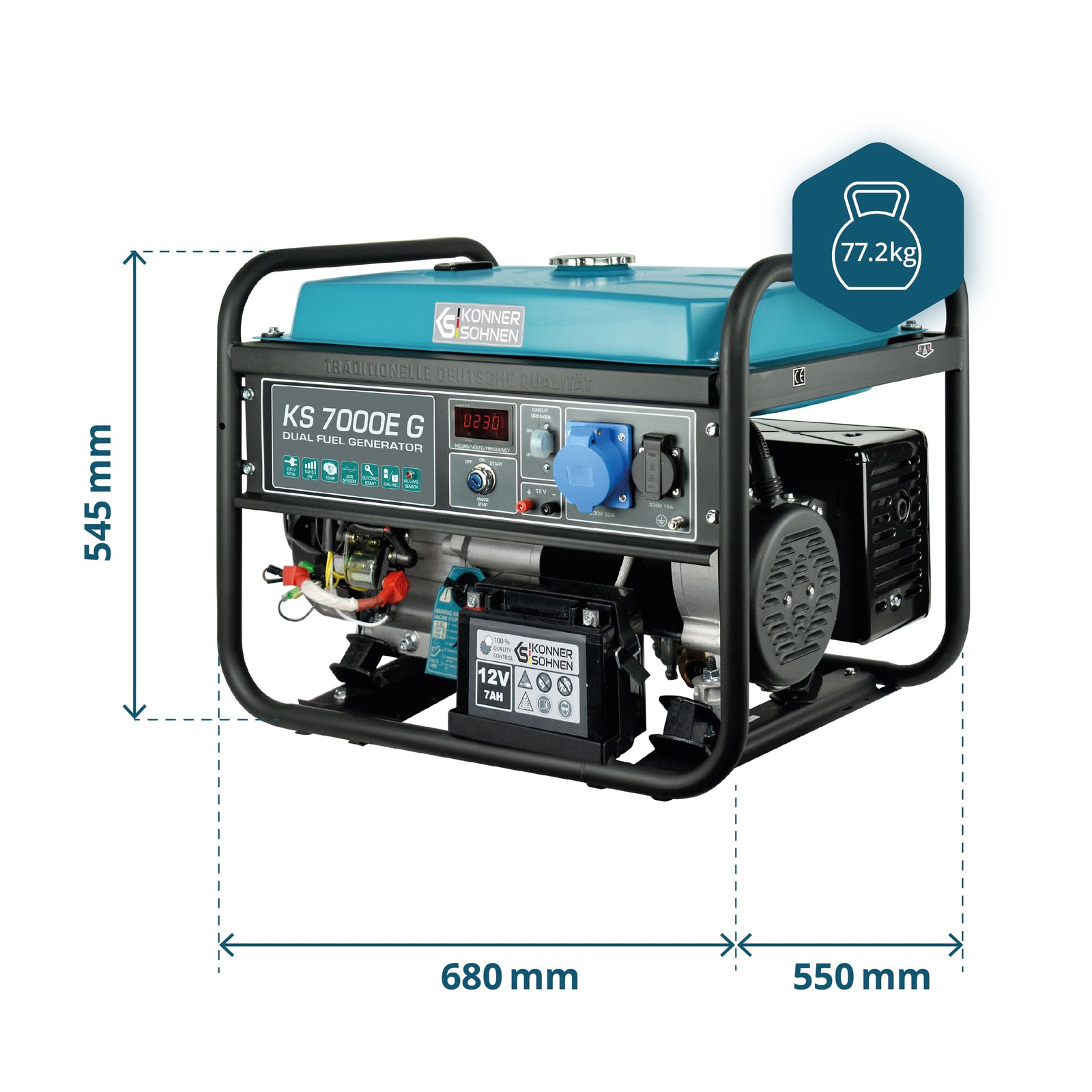 Generator LPG/Benzyna „Könner & Söhnen” KS 7000E G