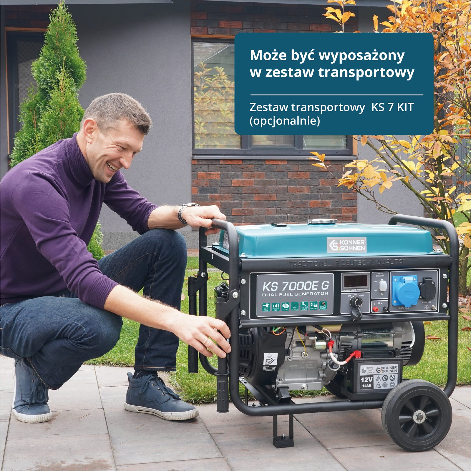 Generator LPG/Benzyna „Könner & Söhnen” KS 7000E G