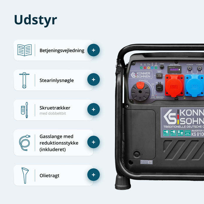 LPG/benzin invertergenerator KS 8100iEG 1/3