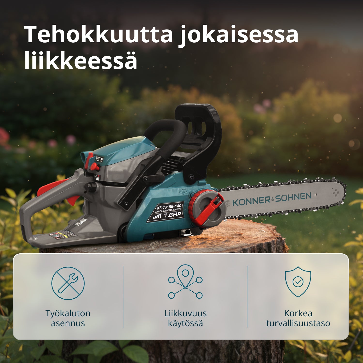 Βενζινοκίνητο αλυσοπρίονο KS CS18G-14C