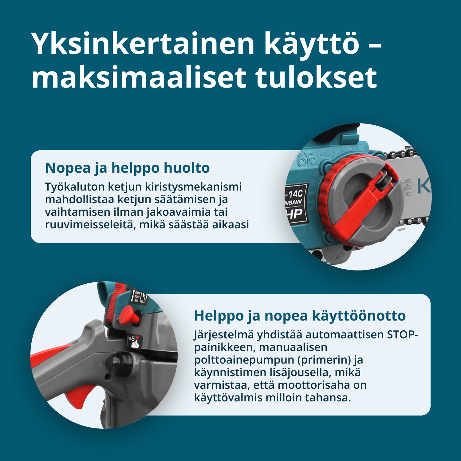 Βενζινοκίνητο αλυσοπρίονο KS CS18G-14C