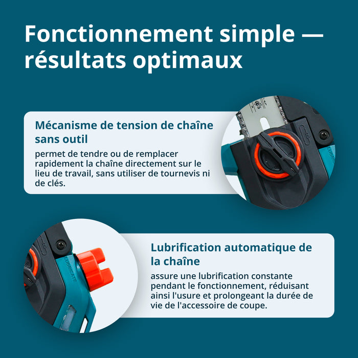 Mini-tronçonneuse à batterie  KS MCS20V-8 Case PLUS