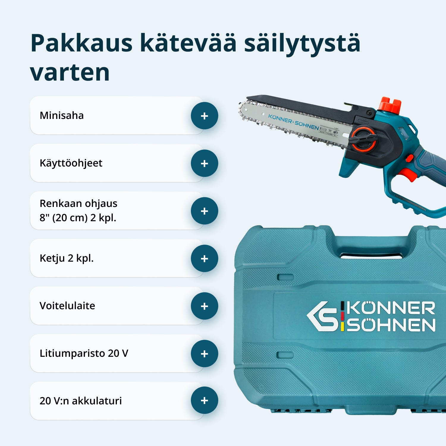 Akumulátorová Mini Pila KS MCS20V-8 Pouzdro