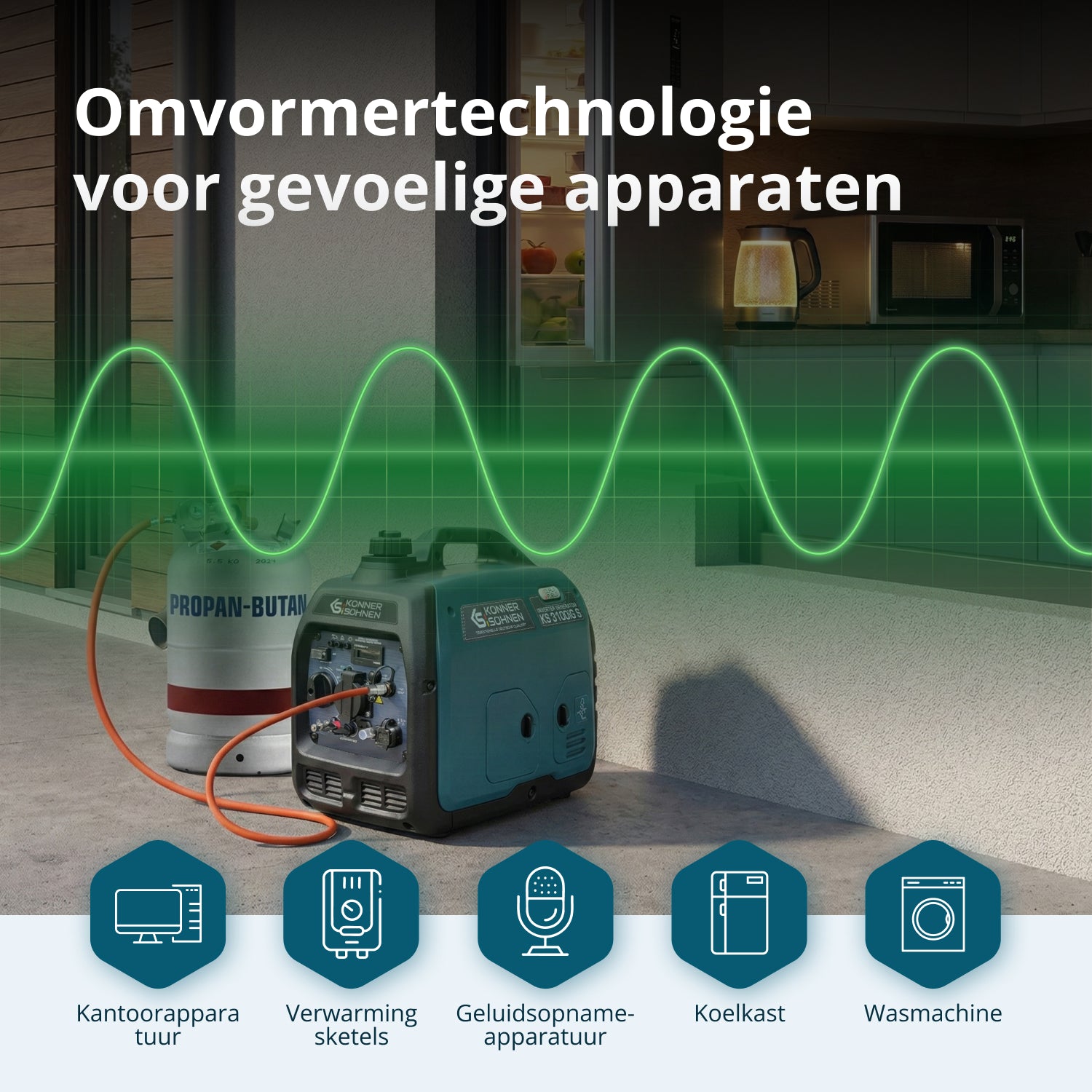 LPG/benzine invertergenerator KS 3100iG S