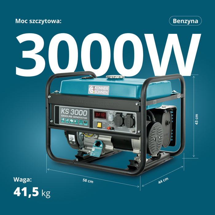 Generator benzynowy „Könner & Söhnen” KS 3000