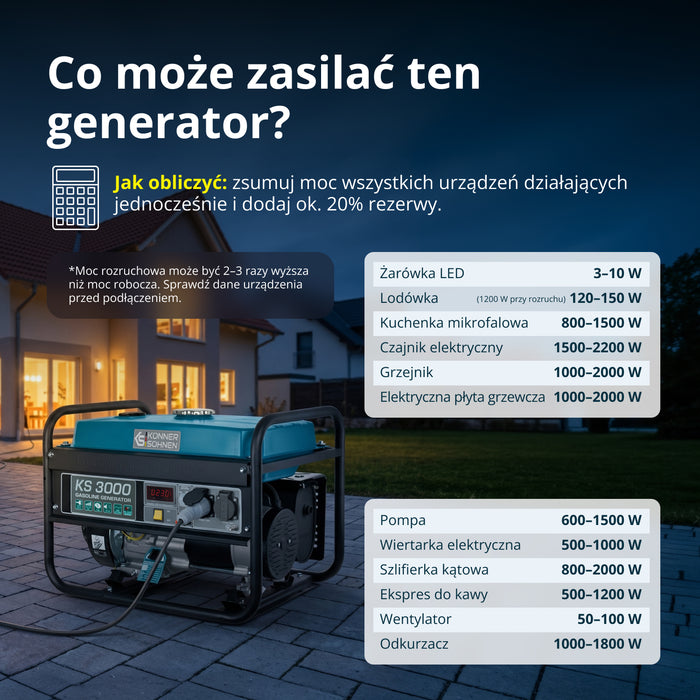 Generator benzynowy „Könner & Söhnen” KS 3000