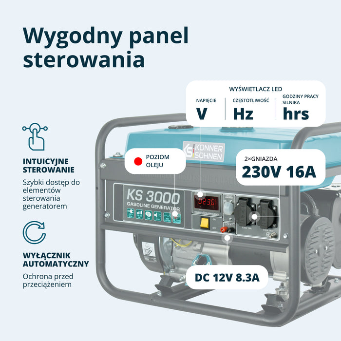 Generator benzynowy „Könner & Söhnen” KS 3000