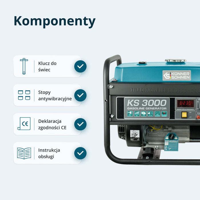 Generator benzynowy „Könner & Söhnen” KS 3000