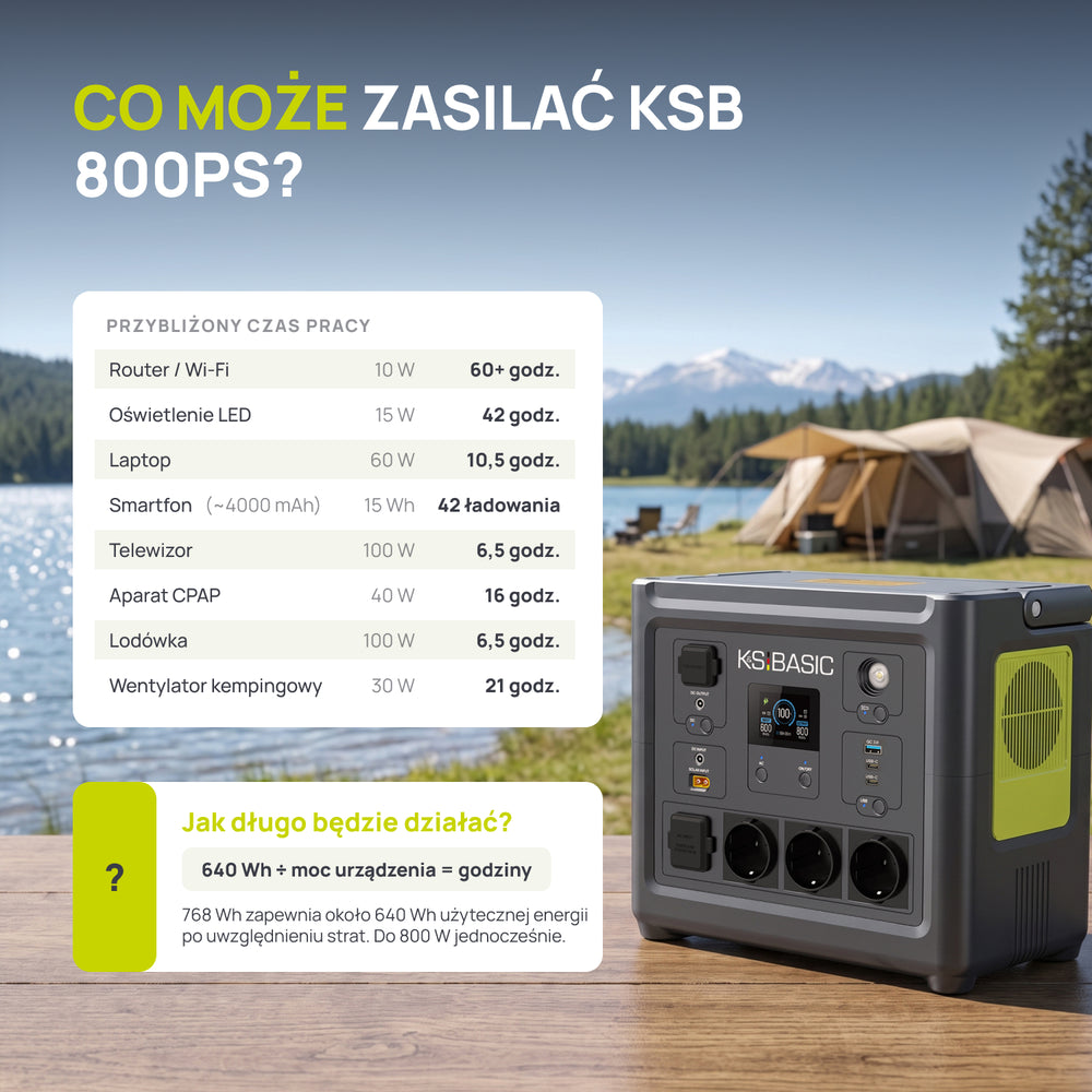 Przenośna stacja zasilania KSB 800PS