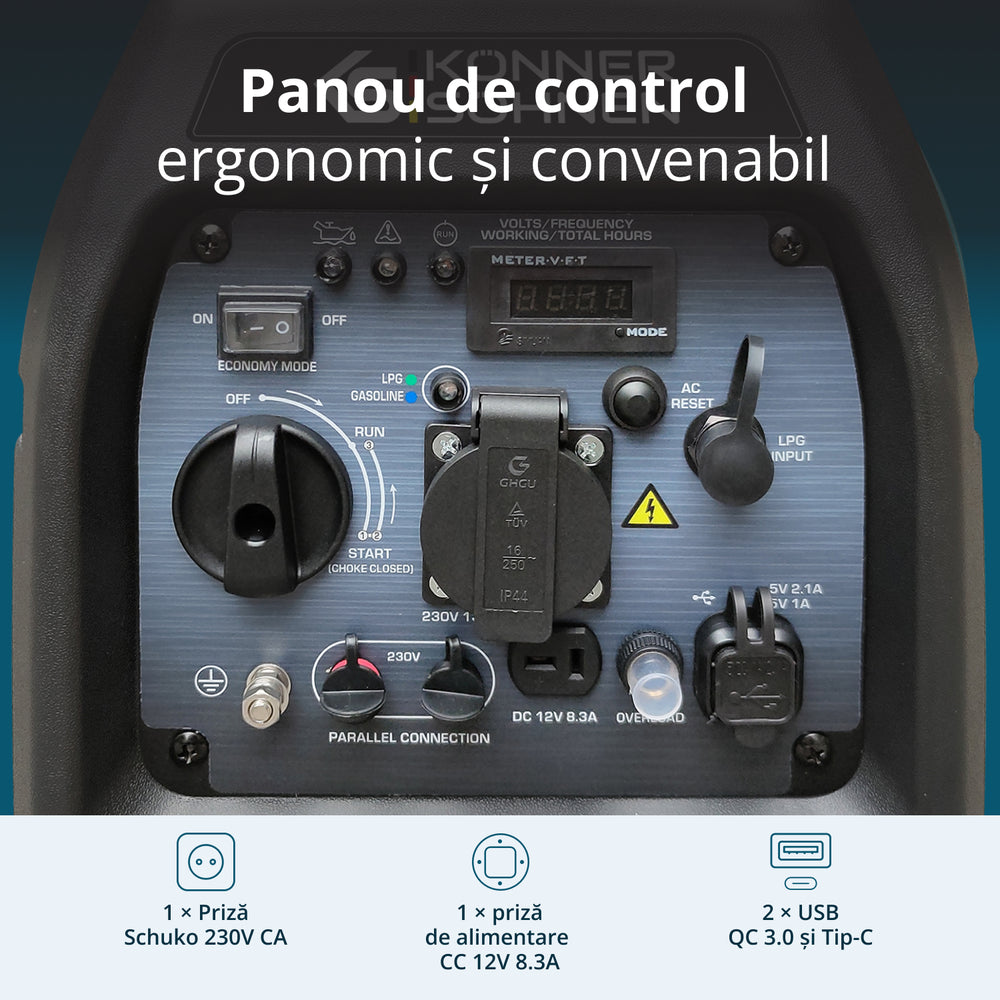 Generator cu inverter pe GPL/benzină KS 3100iG S
