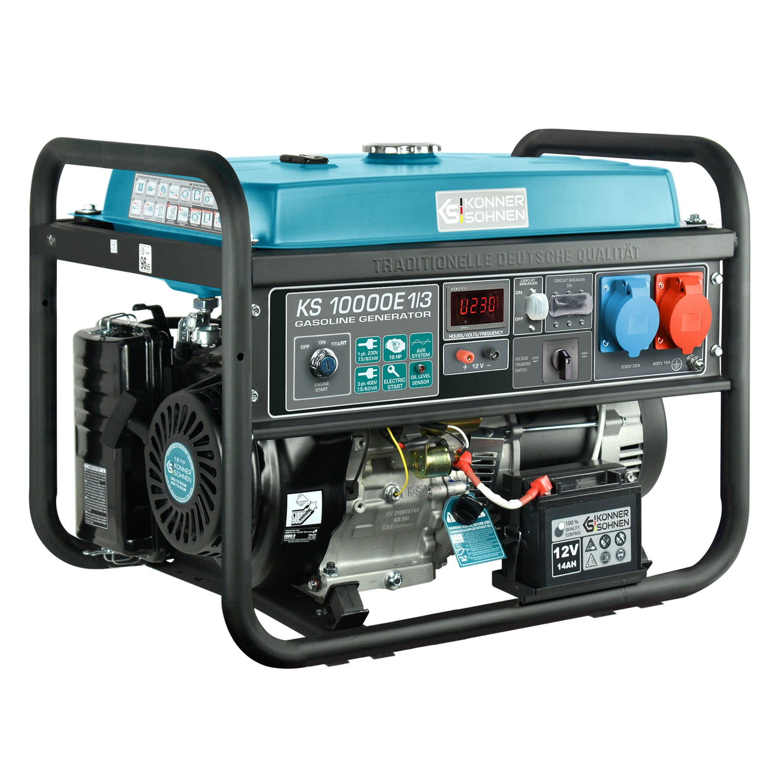 Gerador a gasolina "Könner & Söhnen" KS 10000E 1/3