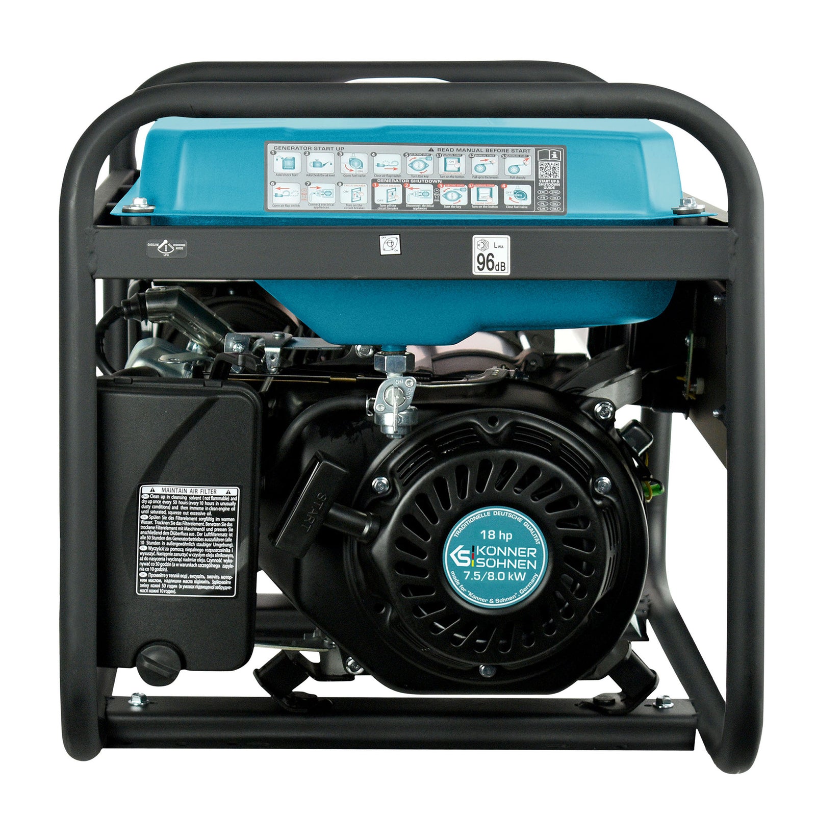 Gerador a gasolina "Könner & Söhnen" KS 10000E 1/3