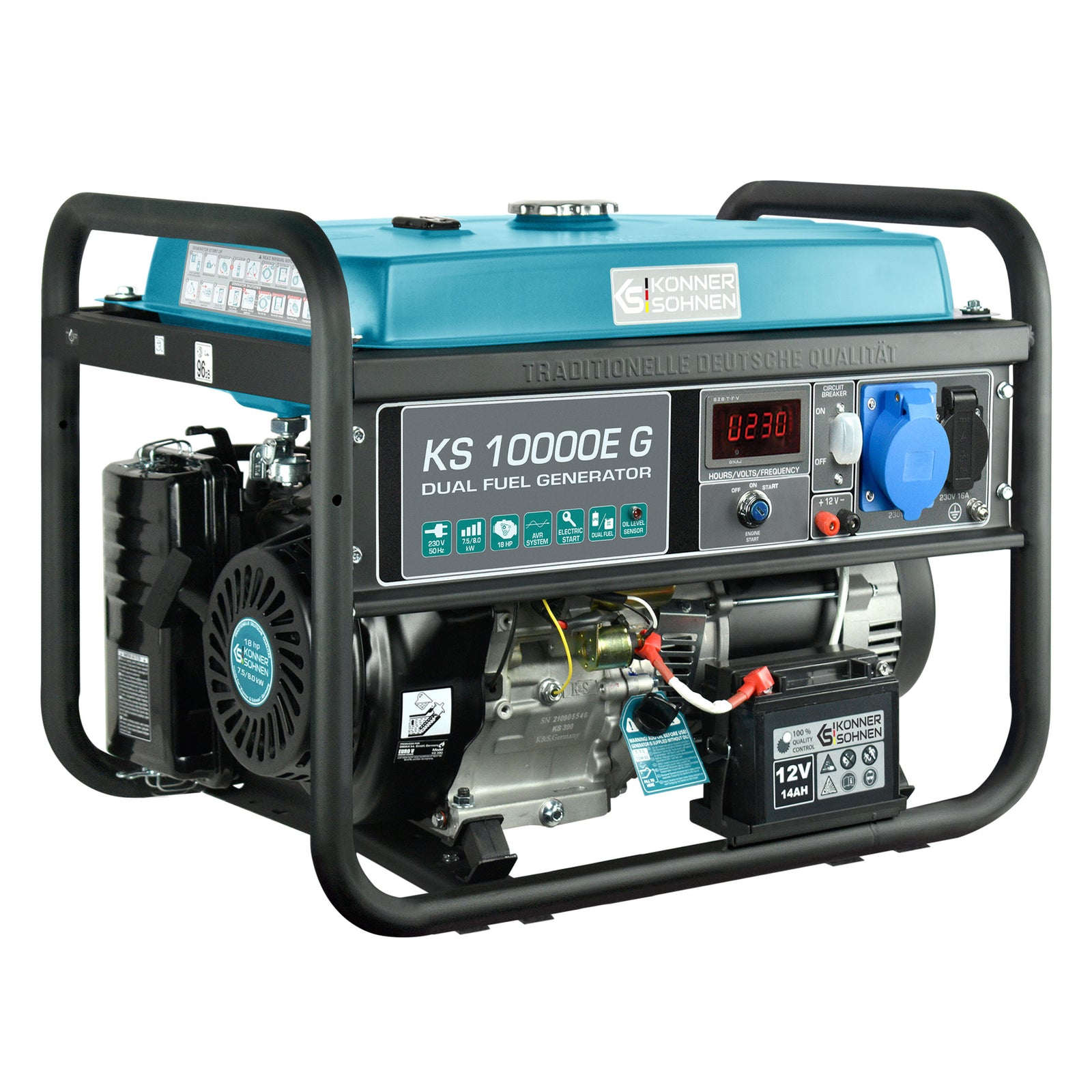 LPG/Bensiinigeneraattori 'Könner & Söhnen' KS 10000E G