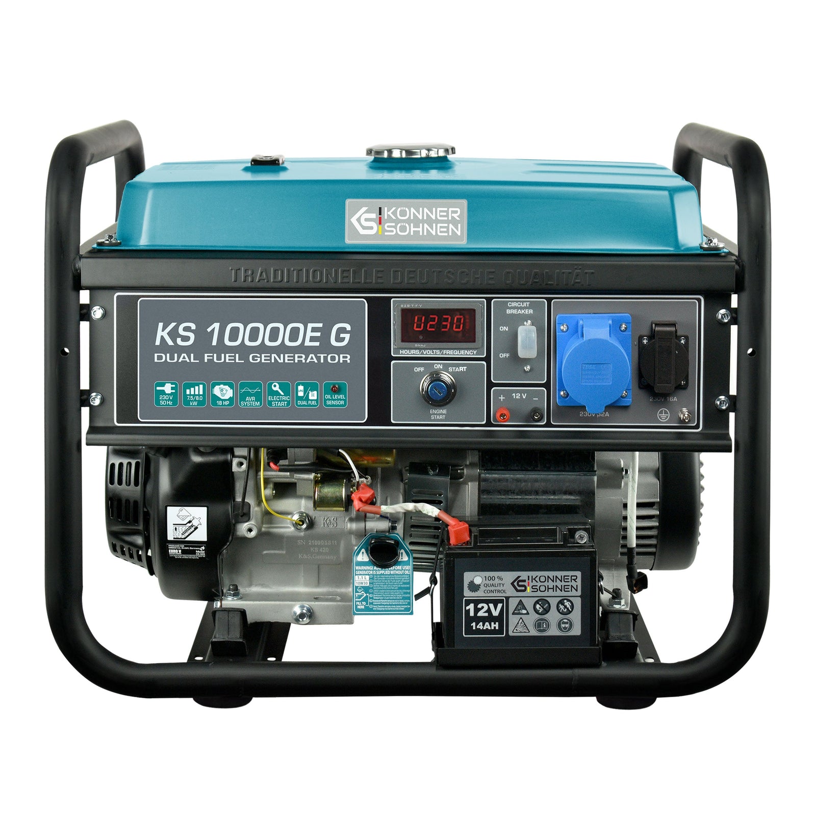 LPG/Bensiinigeneraattori 'Könner & Söhnen' KS 10000E G