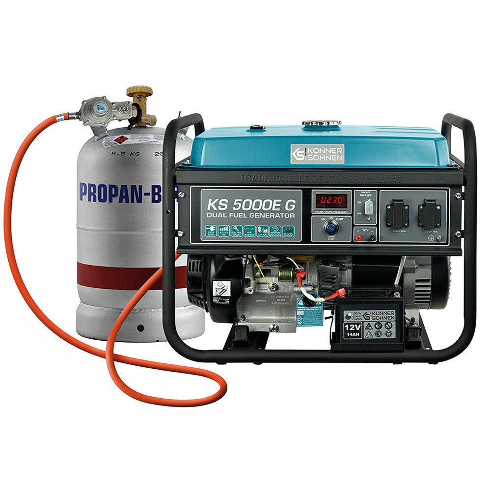 LPG/Benzin-Generator "Könner & Söhnen" KS 5000E G