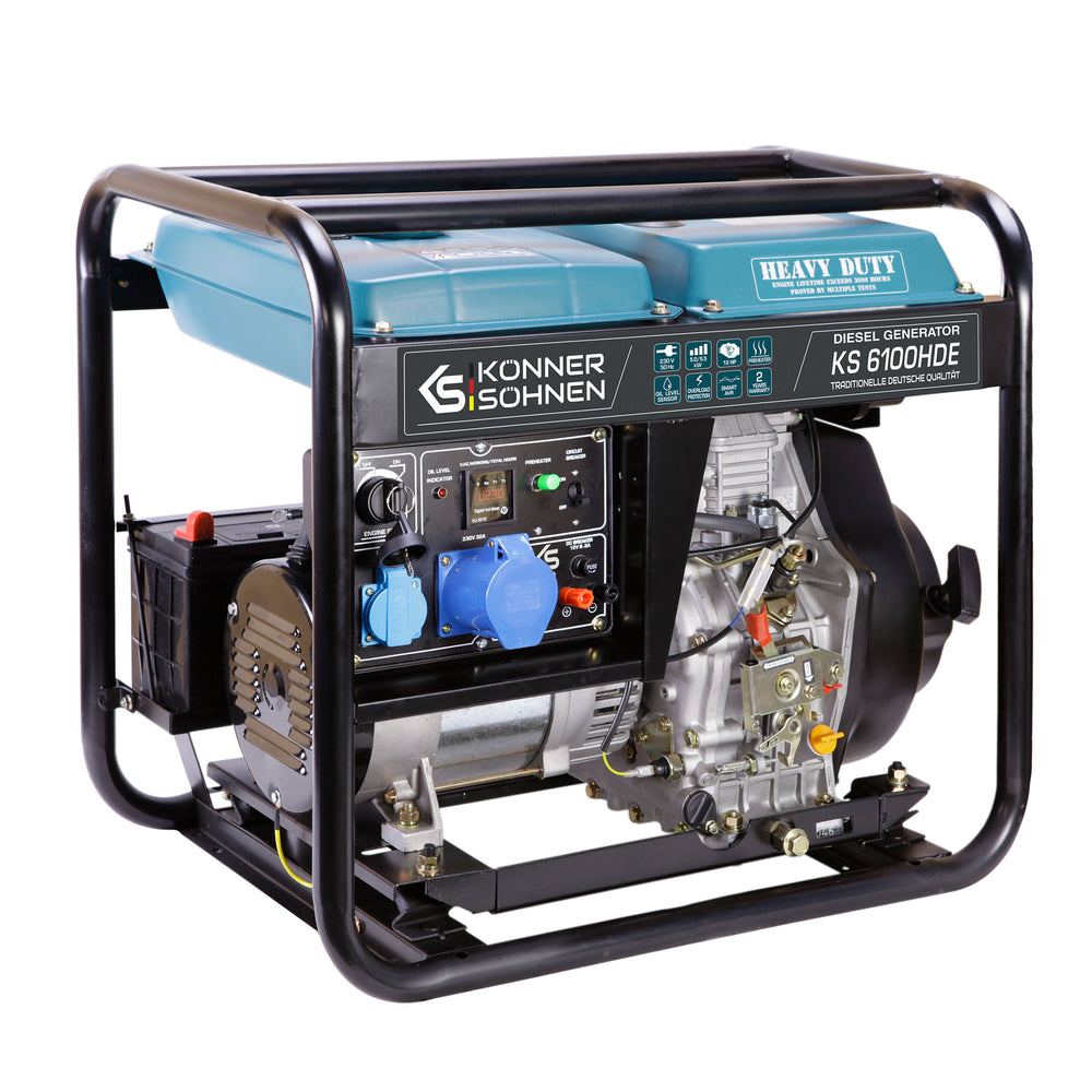 Generator diesel „Könner & Söhnen” KS 6100HDE (EURO V) (Recondiționat – Stare Bună)