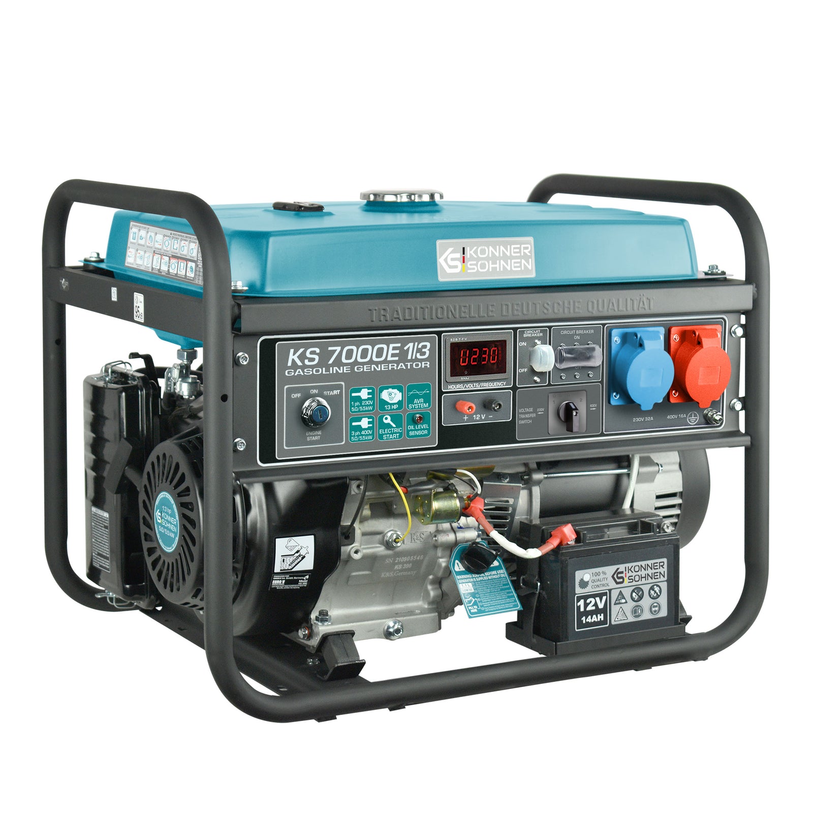 Benzin-Generator "Könner & Söhnen" KS 7000E 1/3
